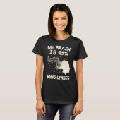 T-shirt Music    My Brain is 95 Song Lyrics  & Cool (Devant entier)