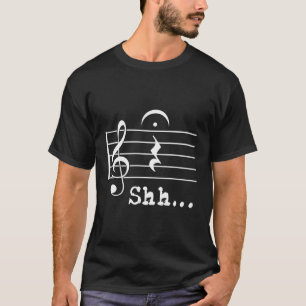 T-shirt Music Note Musicien Shh Quer Rest Fermata
