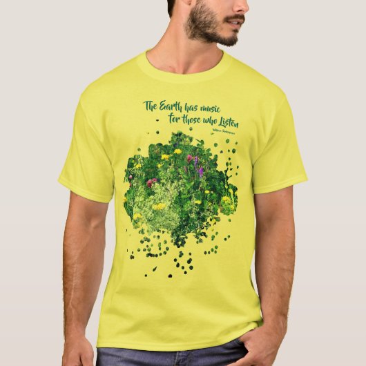 T-shirt Music Of Nature Inspirational Quote (Devant)