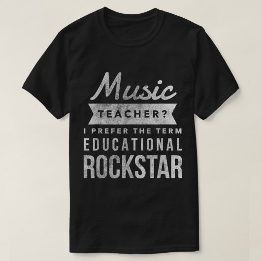 T-shirt Music Teacher Educational Rockstar (Design devant)