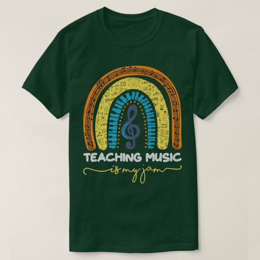 T-shirt Music Teacher Teaching Music Is My Jam  (Design devant)