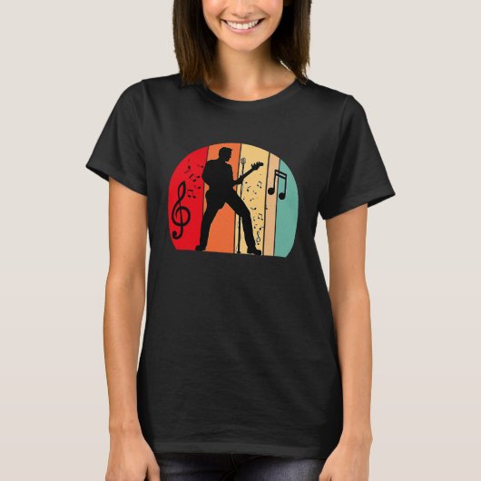 T-shirt music with guitars musical notes guitarist (Devant)