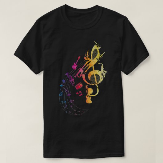 T-shirt Musical Instruments Composer Music Note Musician T (Design devant)