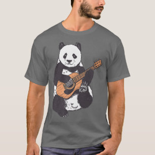 T-shirt Musical Ours Joue Chanson Guitare Musique Panda Pr