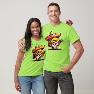 T-shirt Musical Taco - Drôle Pixel Art Mariachi Design