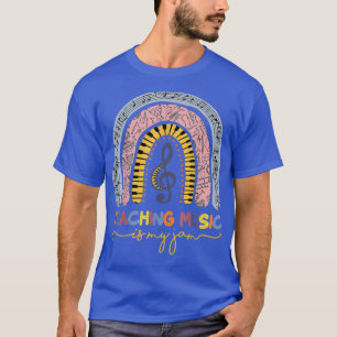 T-shirt Musical Teacher Teaching Music Is My Jam Rainbow