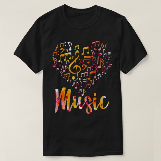 T-shirt Musician Gift Musical Instrument Music Notes Trebl (Design devant)