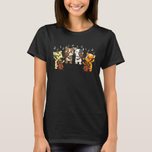 T-shirt Musicien Animal Musicien Chat Violon Violoncelle