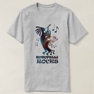 T-shirt Musicien de danse Kokopelli Gris de base T
