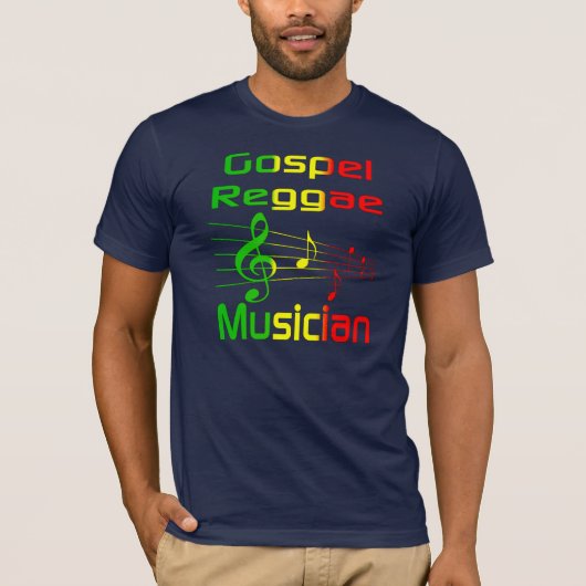 T-shirt Musicien de reggae d'évangile (Devant)