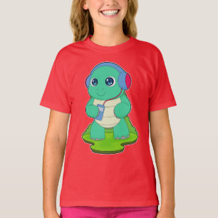 T-shirt Musicien de tortue musique casque