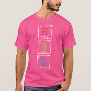 T-shirt Musicien Flûtiste Table périodique scientifique Fl