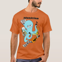 Musicien mignon et amusant Conception d'Octopus