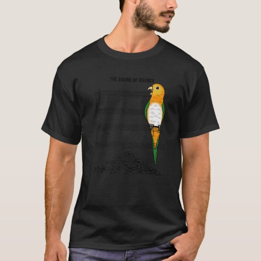 T-shirt Musicien Parrot I Son du silence I Blanc ventre (Devant)