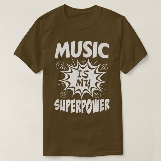 T-shirt Musicien passionné de musique (Design devant)