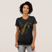 T-shirt Musicien saxophone Jazz Music Art (Devant entier)