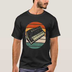 T-shirt Musicien Synthétiseur Lecteur Musique Retro Synthé