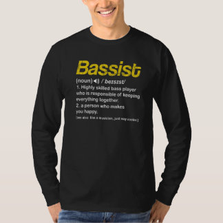 T-shirt Musiciens Bass Player Définition Baid