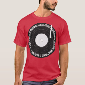 T-shirt Musique addict Musique Médecine Vinyl Record 2