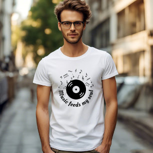 T-shirt Musique Alimentation Mon âme Vinyl Album