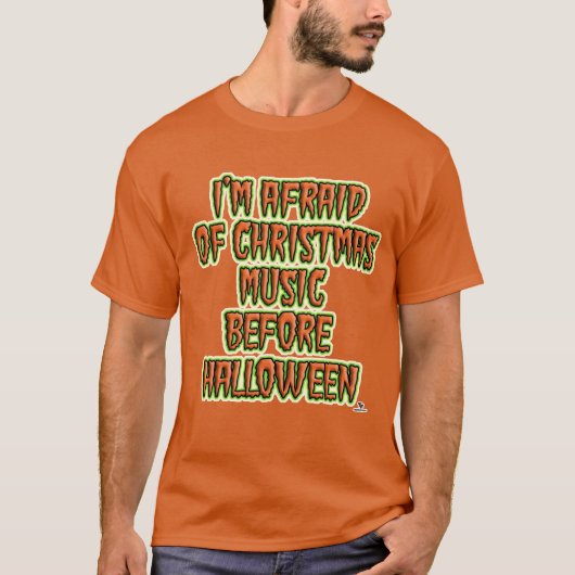 T-shirt Musique anti-vacances avant Halloween (Devant)