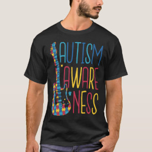 T-shirt Musique Autisme Puzzle Graphisme