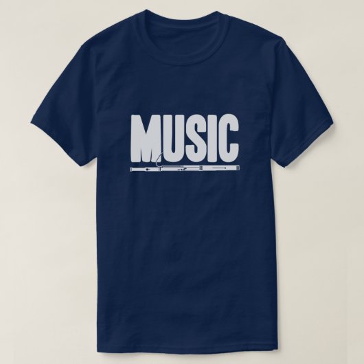 T-SHIRT MUSIQUE (BASSON) - OBSCURITÉ (Design devant)