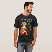 T-shirt musique chien (Devant entier)