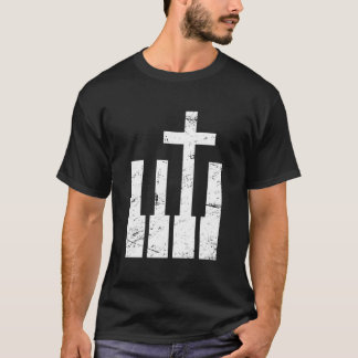 T-shirt Musique Chrétienne au Piano Musique Chrétienne au