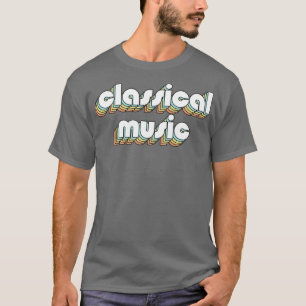 T-shirt Musique Classique Retro Arc-en-ciel Typographie Fa