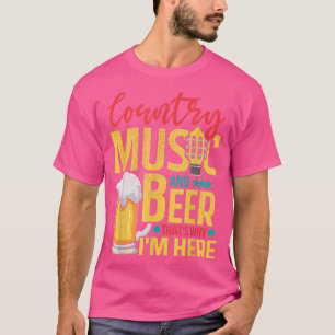 T-shirt musique country et bière Design amateurs de bière