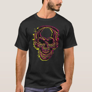 T-shirt Musique crâne flou