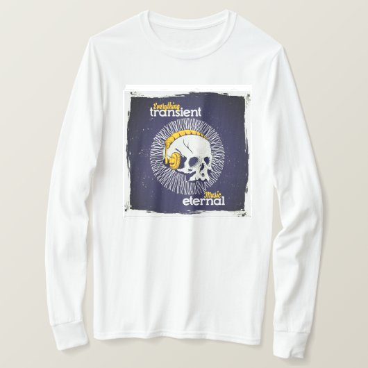 T-shirt Musique d'amour du crâne (Design devant)