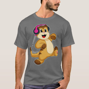 T-shirt Musique de casque Meerkat