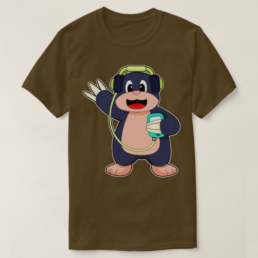 T-shirt Musique de casque Mole (Design devant)