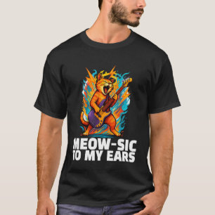 T-shirt Musique de chat Riff de guitare Rock Meow-sic à me