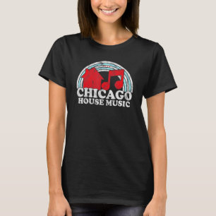 T-shirt Musique de Chicago House - Dj Rave Edm Vintage Rai