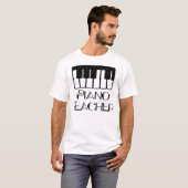T-shirt Musique de clavier de professeur de piano (Devant entier)