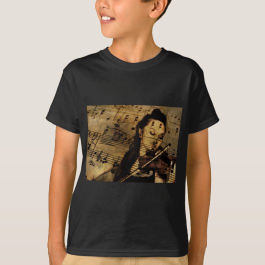 T-shirt Musique de feuille de violon (Devant)