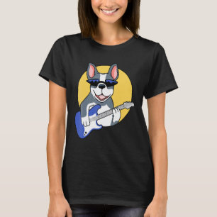 T-shirt Musique de guitare Bouledogue français Frenchie Ch