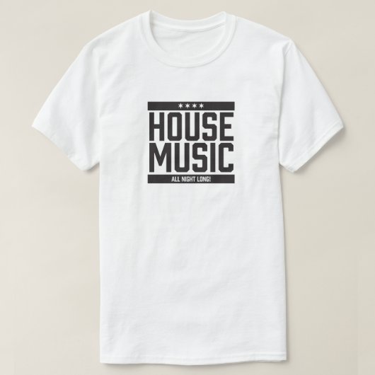 T-shirt Musique De Maison Toute La Nuit ! (Design devant)