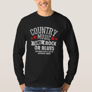 T-shirt Musique De Pays Comme Rock Ou Blues Musician Tee