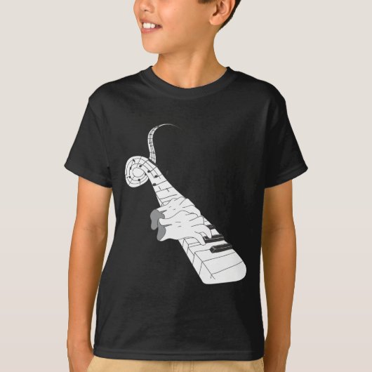 T-shirt Musique de piano (Devant)