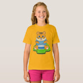 T-shirt Musique de tambour de musicien tigre (Devant entier)