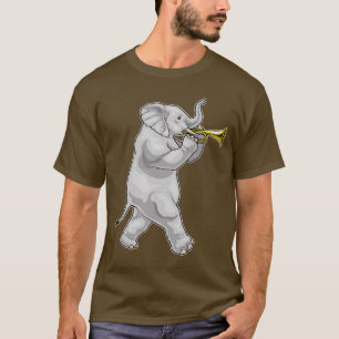 T-shirt Musique de trompette du musicien éléphant