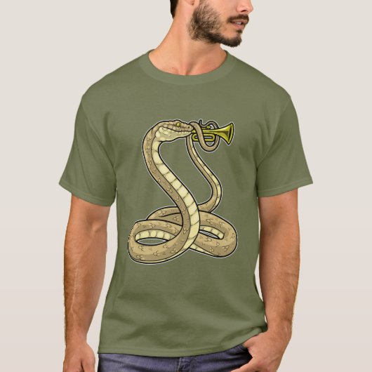 T-shirt Musique de trompette musicale de serpent (Devant)