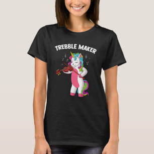 T-shirt Musique de violon licorne corde de violon fabrican