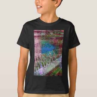 T-shirt musique, décor de piano (6)
