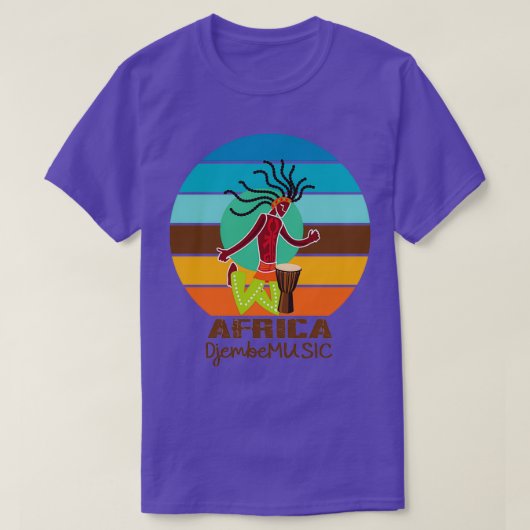 T-shirt MUSIQUE DJEMBE D'AFRIQUE vintage (Design devant)