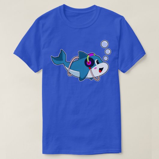 T-shirt Musique Dolphin Headphone (Design devant)